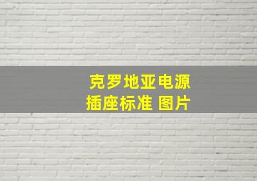 克罗地亚电源插座标准 图片